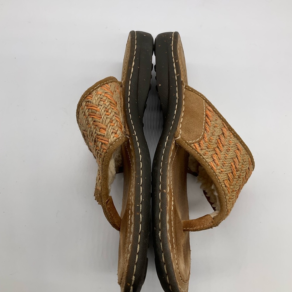 UGG SLIDE LEATHER FLEECED SANDALS - Picture 5 of 6